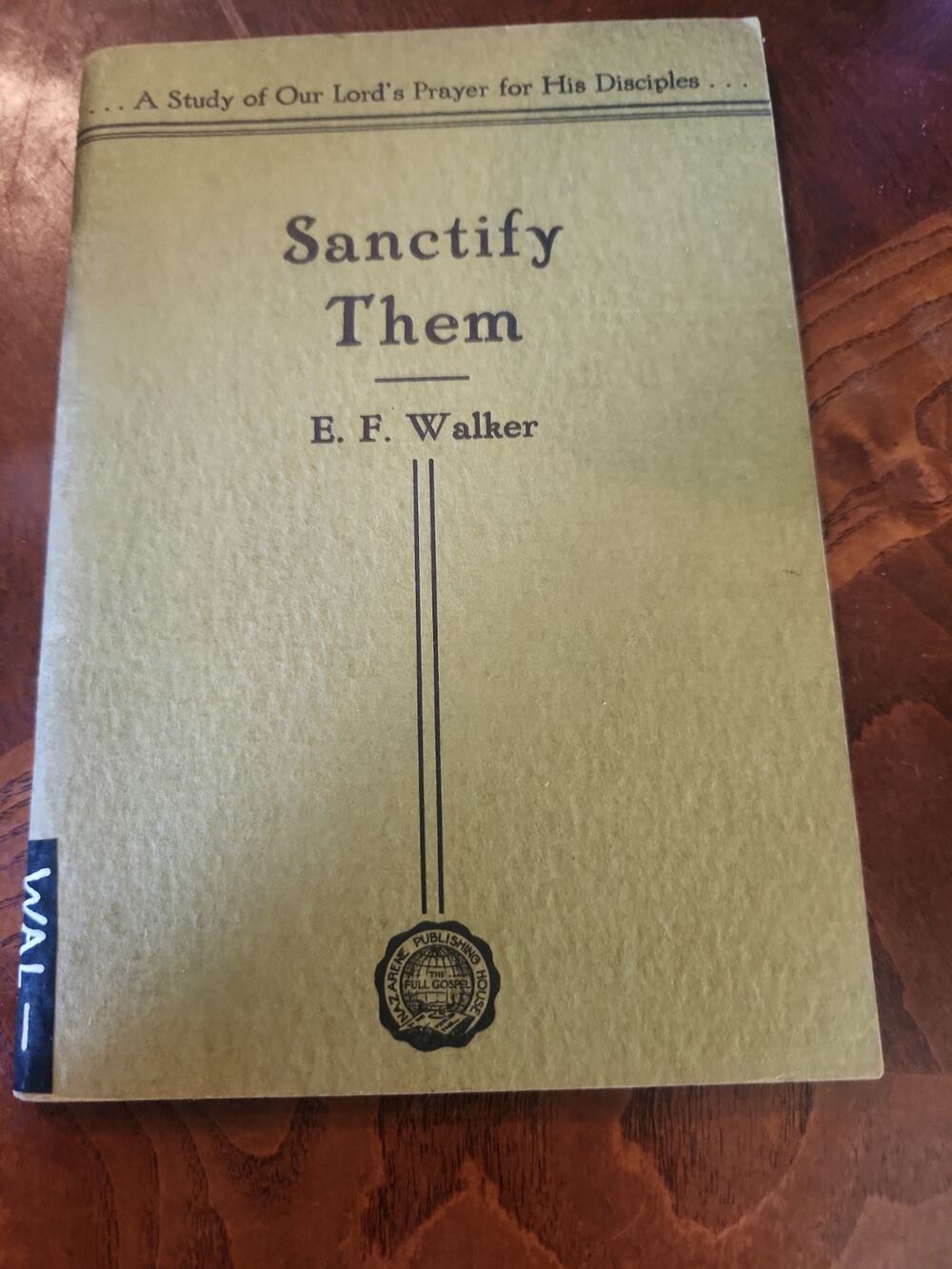 Vintage 1899 Sanctify Them" by Edward F. Walker Paperback 3rd Edition